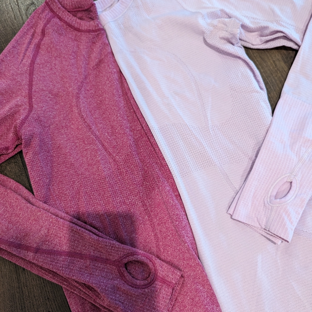 Lululemon Swiftly Tech Long Sleeve shirts--size 6 *Bundle of 2*